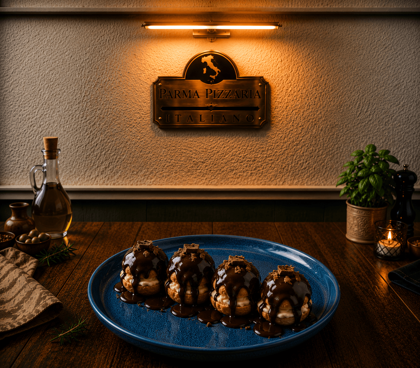 Siyah Çikolatalı Profiterol